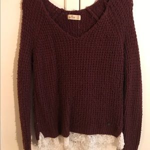 maroon sweater