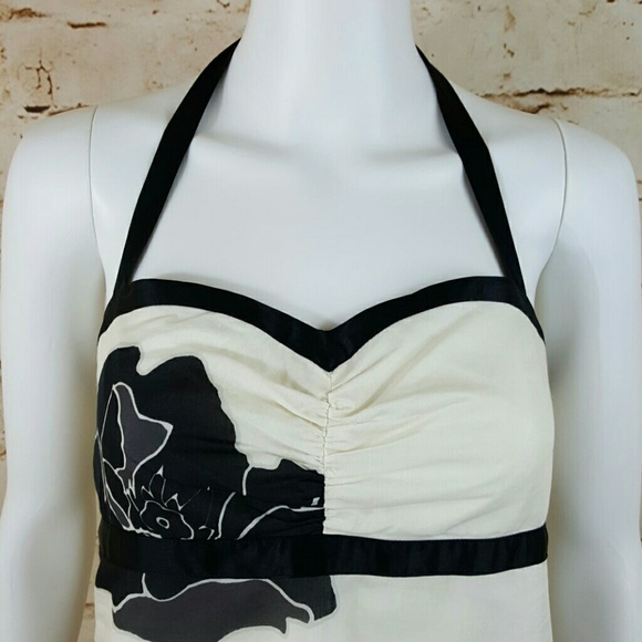 White House Black Market silk blend halter top - Picture 2 of 6