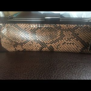 Snake skin clutch style n company new