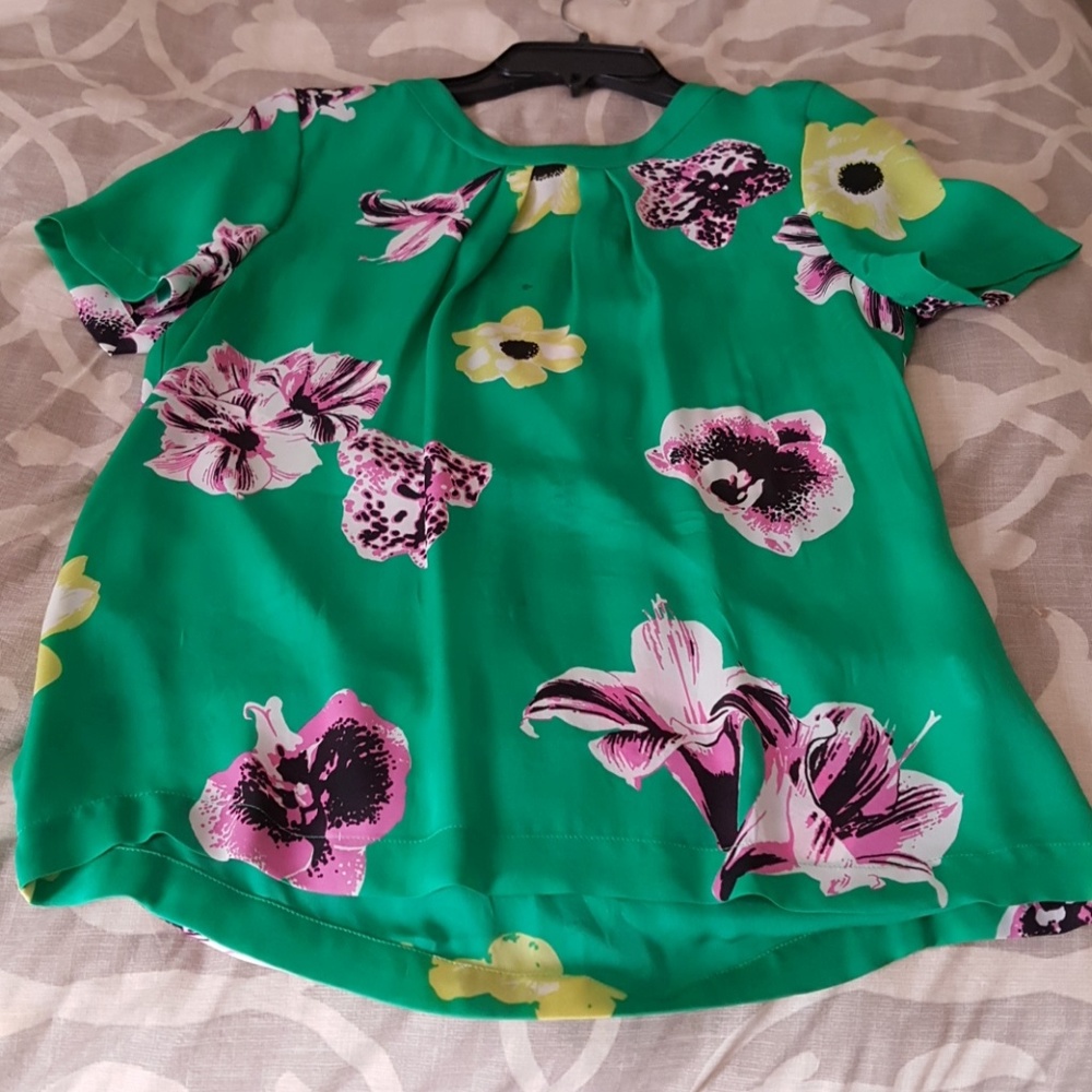 Green JCrew blouse