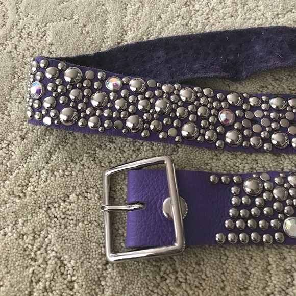 Purple belt with silver studs