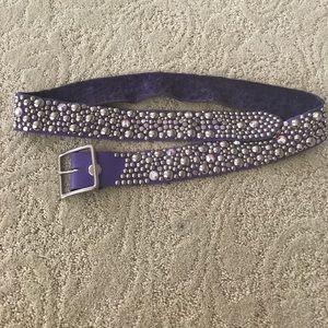 Purple belt with silver studs
