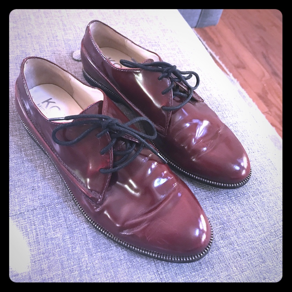 KORS Michael Kors oxblood leather oxfords