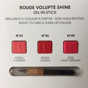 YSL Rouge Volupte Shine Oil In Lipstick Sample Set