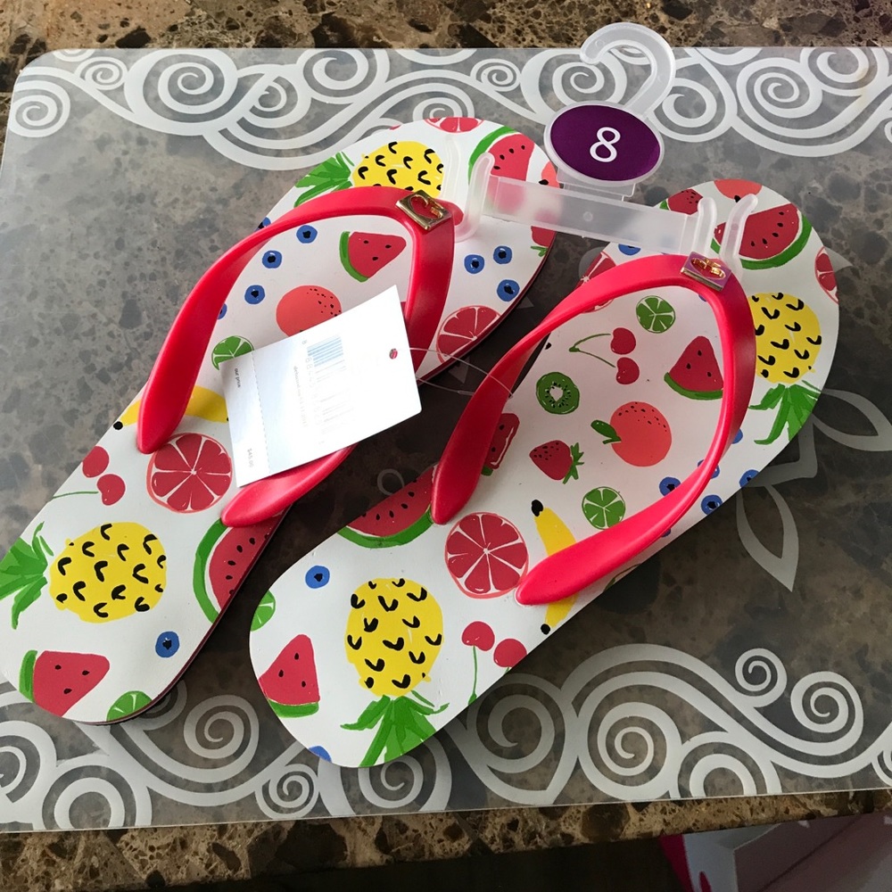 kate spade Summer Fruity Flip Flops ❤️❤️🌈☀️