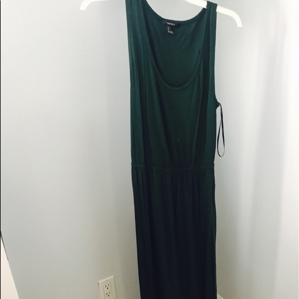 Forever 21 maxi forest green dress