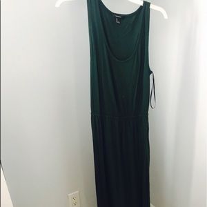 Forever 21 maxi forest green dress