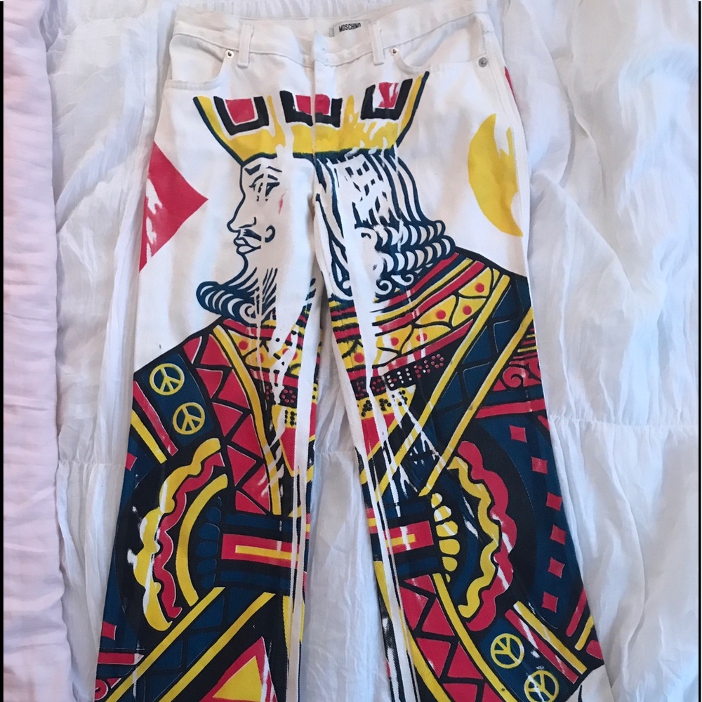 Hand painted Moschino jeans