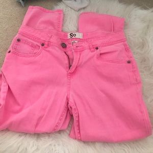 Kids hot pink jeans