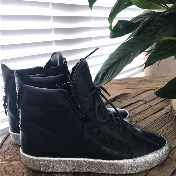 GIUSEPPE ZANOTTI DOUBLE ZIP LEATHER HIGH-TOP - Picture 2 of 4