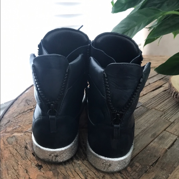 GIUSEPPE ZANOTTI DOUBLE ZIP LEATHER HIGH-TOP - Picture 3 of 4