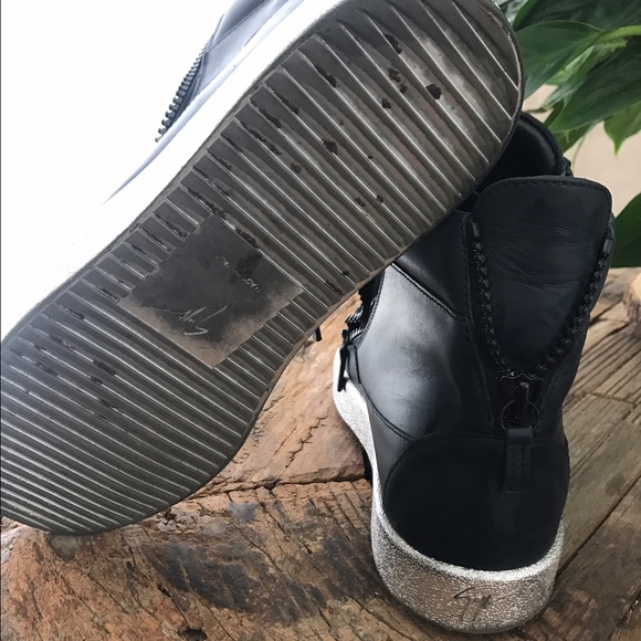 GIUSEPPE ZANOTTI DOUBLE ZIP LEATHER HIGH-TOP - Picture 4 of 4