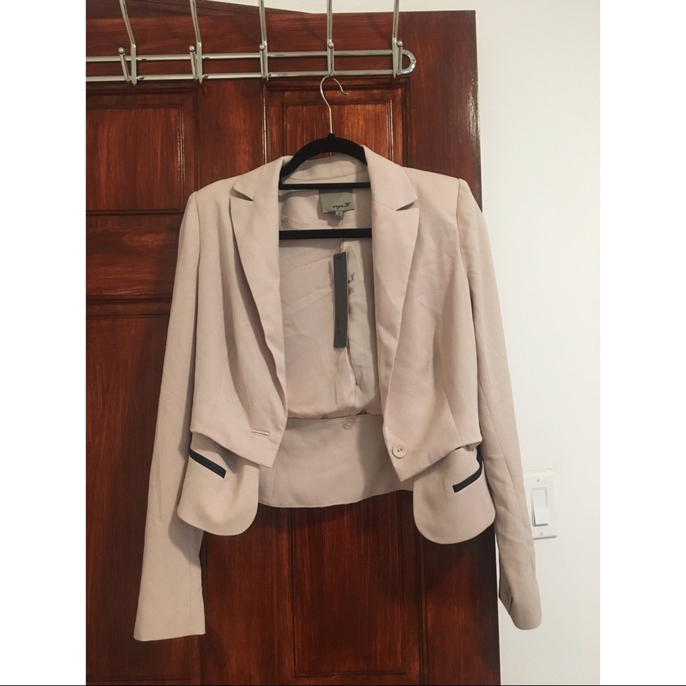 Cropped Aryn K Blush Pink Jacket