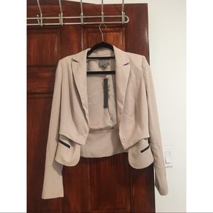 Cropped Aryn K Blush Pink Jacket