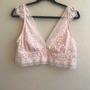 Aerie pink lace bralette NWOT