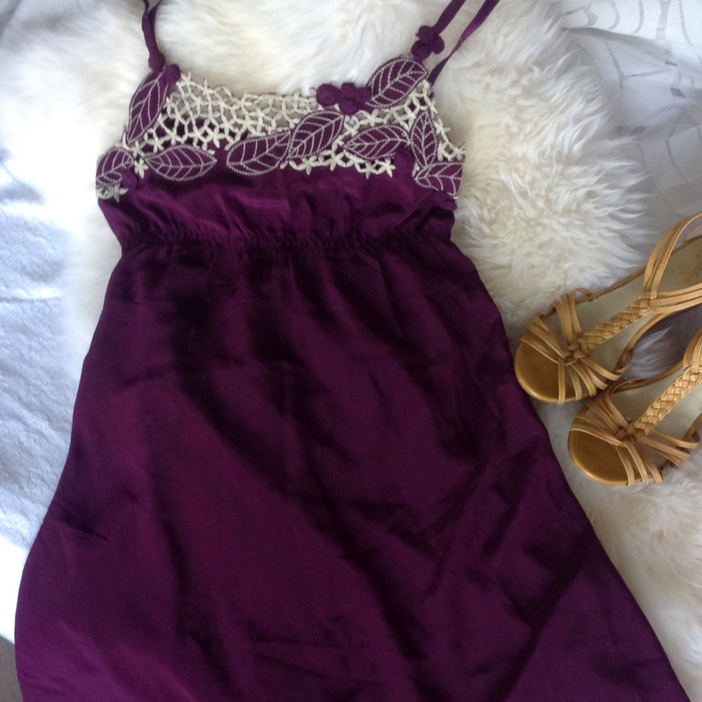 Anthropologie Pinkerton Purple Slip Dress