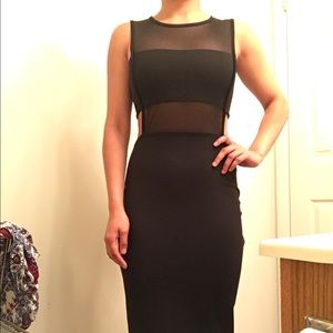 Dress with mess cut out
