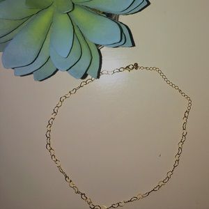gold heart choker