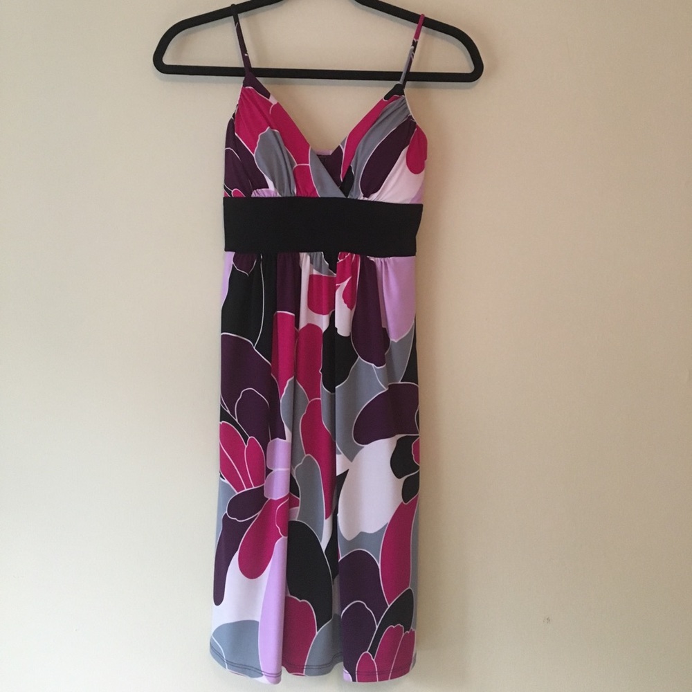 Multicolored Mod Retro Patterned Dress - image 1