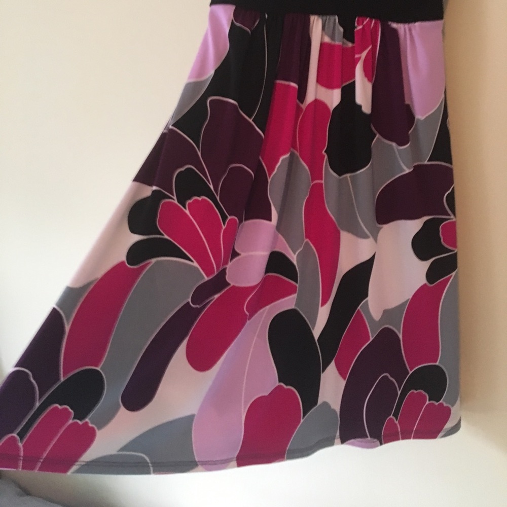 Multicolored Mod Retro Patterned Dress - image 3