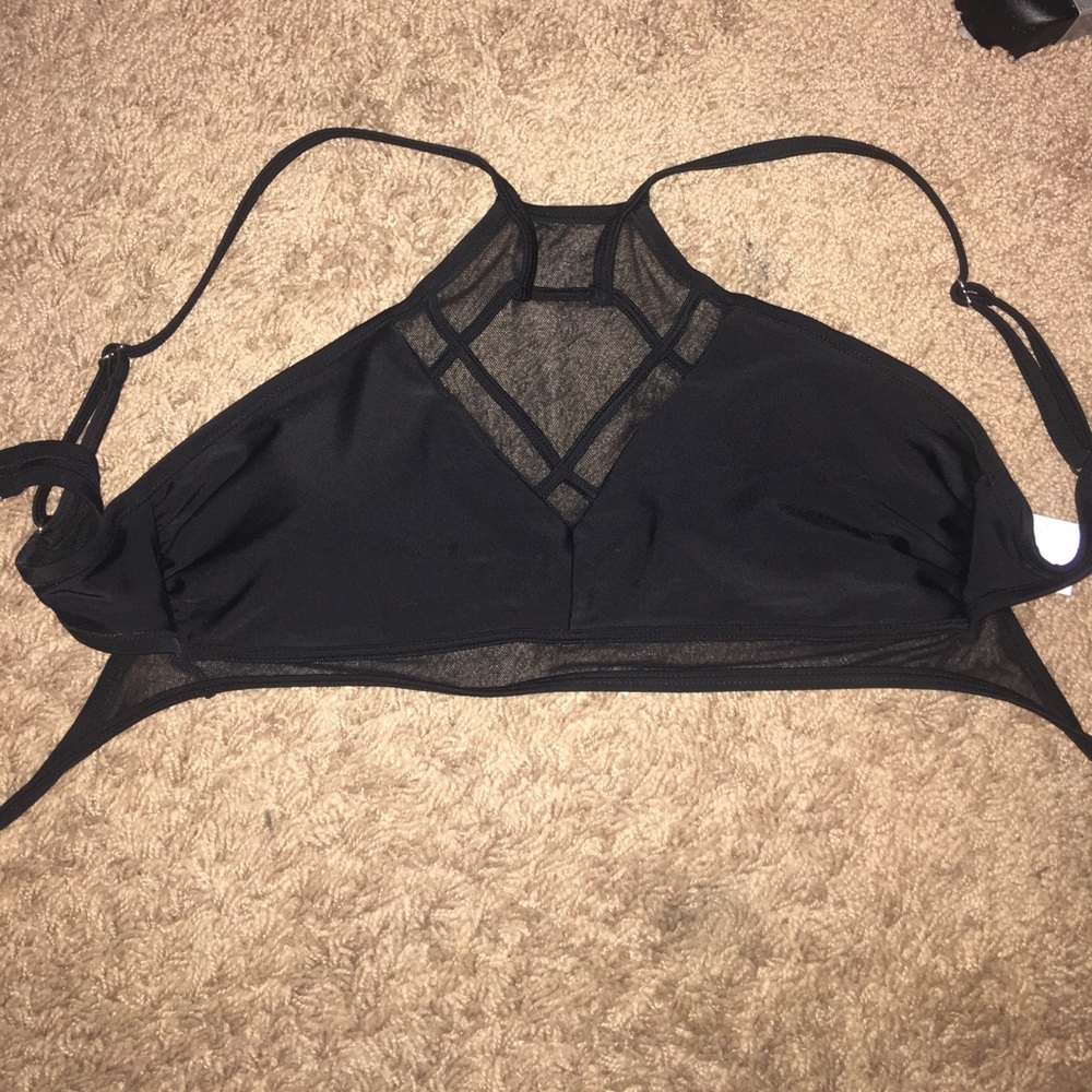 Black bathing suit top