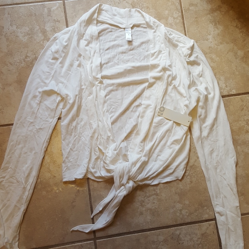 NWT. Long sleeve white cotton cardigan. - Picture 2 of 2