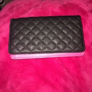 Black and Pink Open Wallet