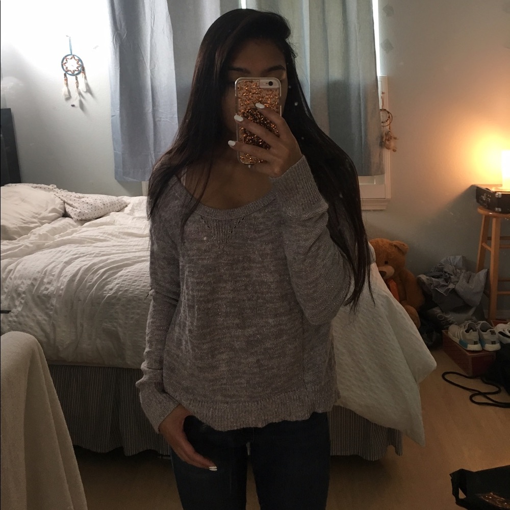 lavender slouchy sweater