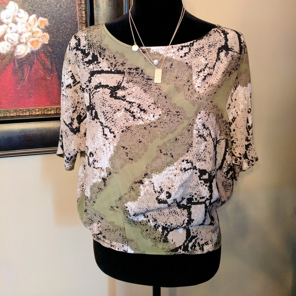 100% silk dolman top