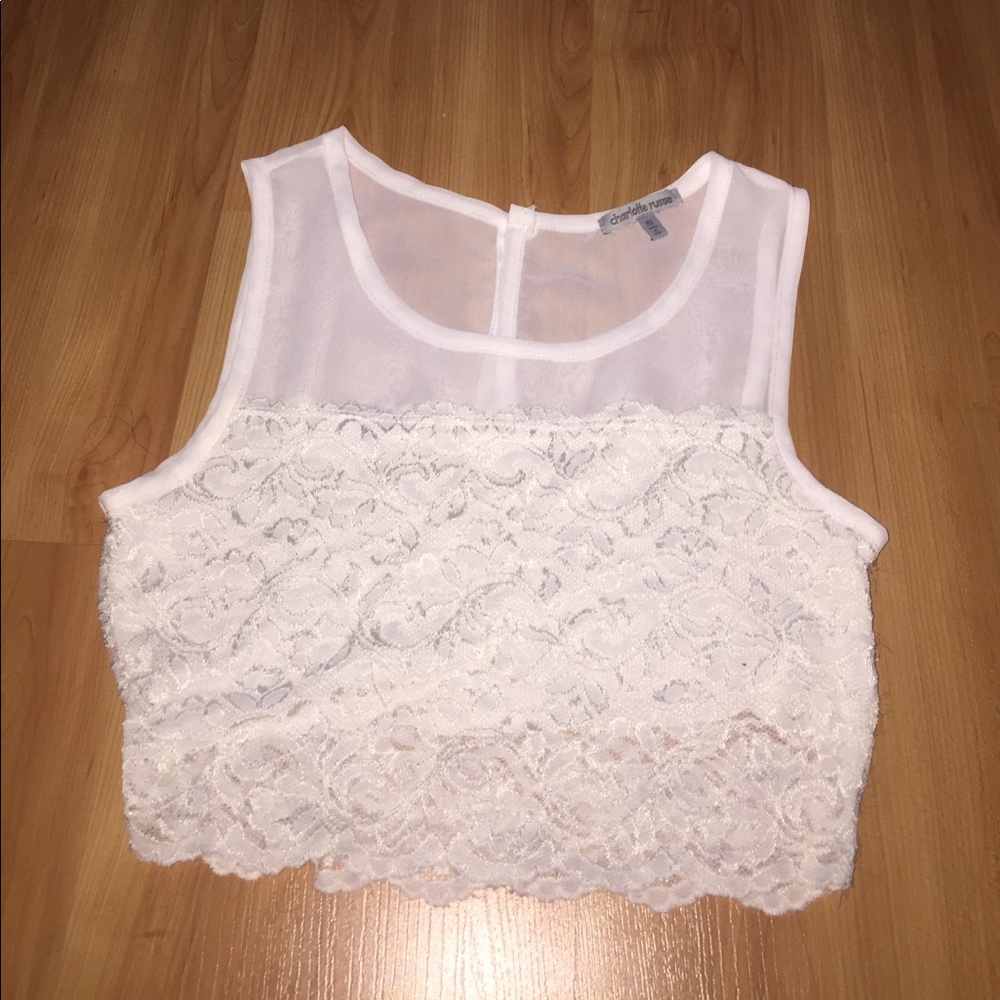 Charlotte Russe laced crop top