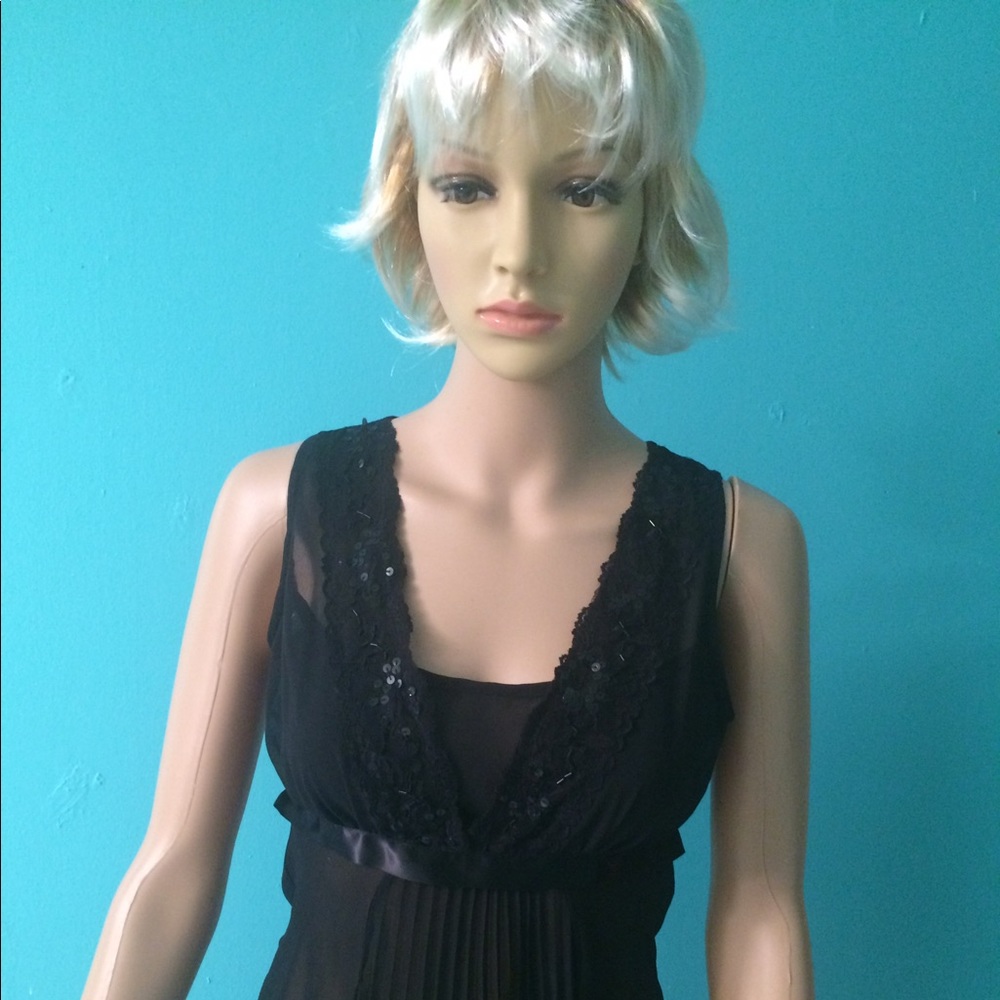 Black see thru blouse