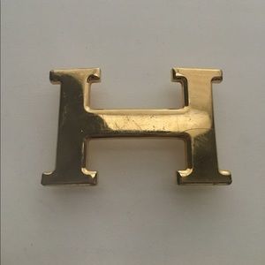 Gold Hermes belt buckle