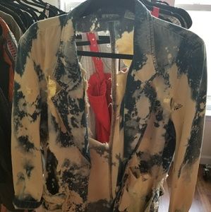 Distressed denim jacket