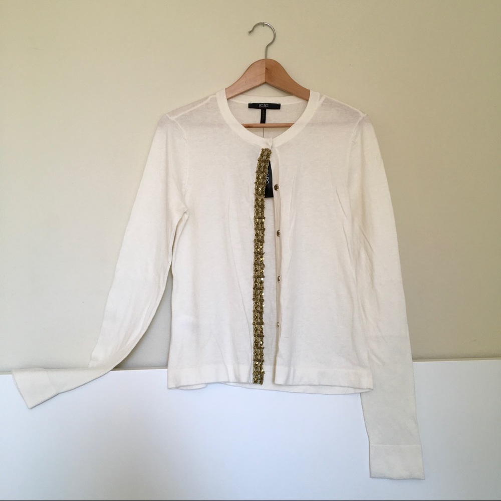 NWT BCBG Paris Cardigan in Whisper White (Size S)