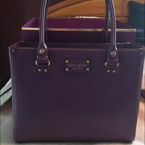 Authentic Kate Spade purple leather purse