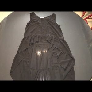 Black sheer high low top by YA Los Angelos