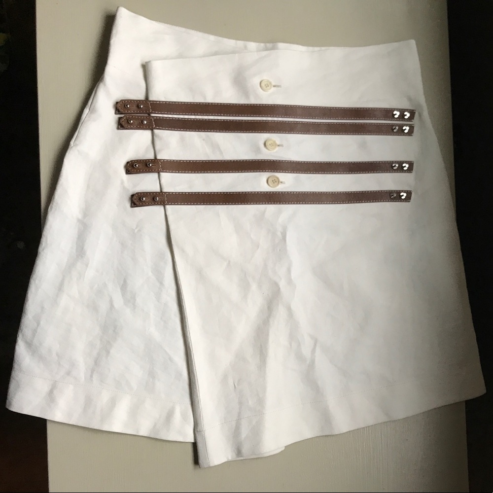 White linen Marithé + François Girbaud skirt