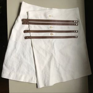 White linen Marithé + François Girbaud skirt