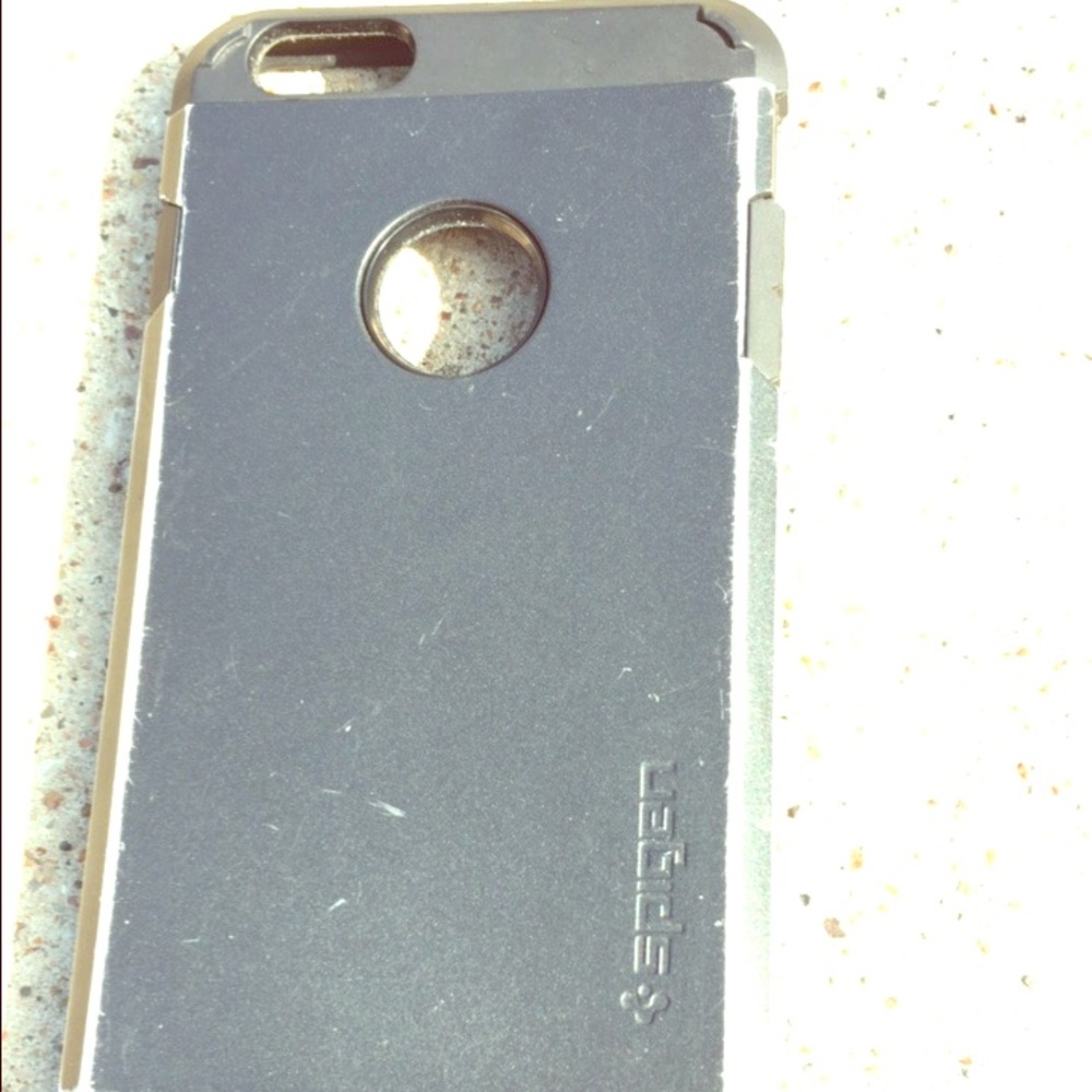 Black Spigen very protective iPhone 6s Plus case