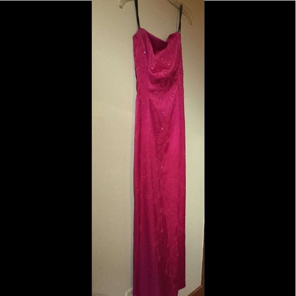 Fuchsia Prom/Formal Dress w/ Bead Detail