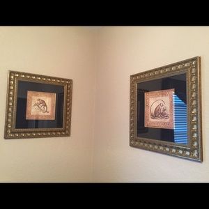 4 framed monkey prints