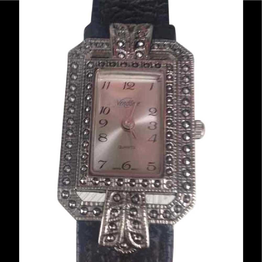 Vintage ART DECO GENUINE MARCASITE SQUARE FACE WATCH