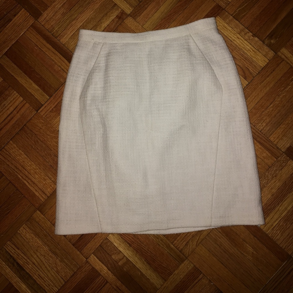 TOPSHOP white tweed skirt
