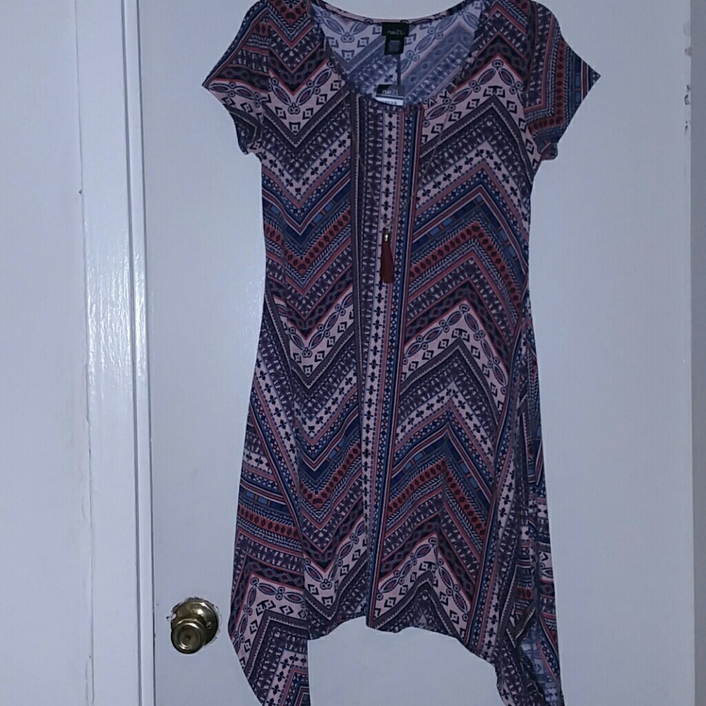 Rue 21 Nude color dress w/ necklace