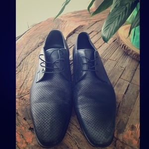 VERSACE COLLECTION LEATHER OXFORD LACE UP