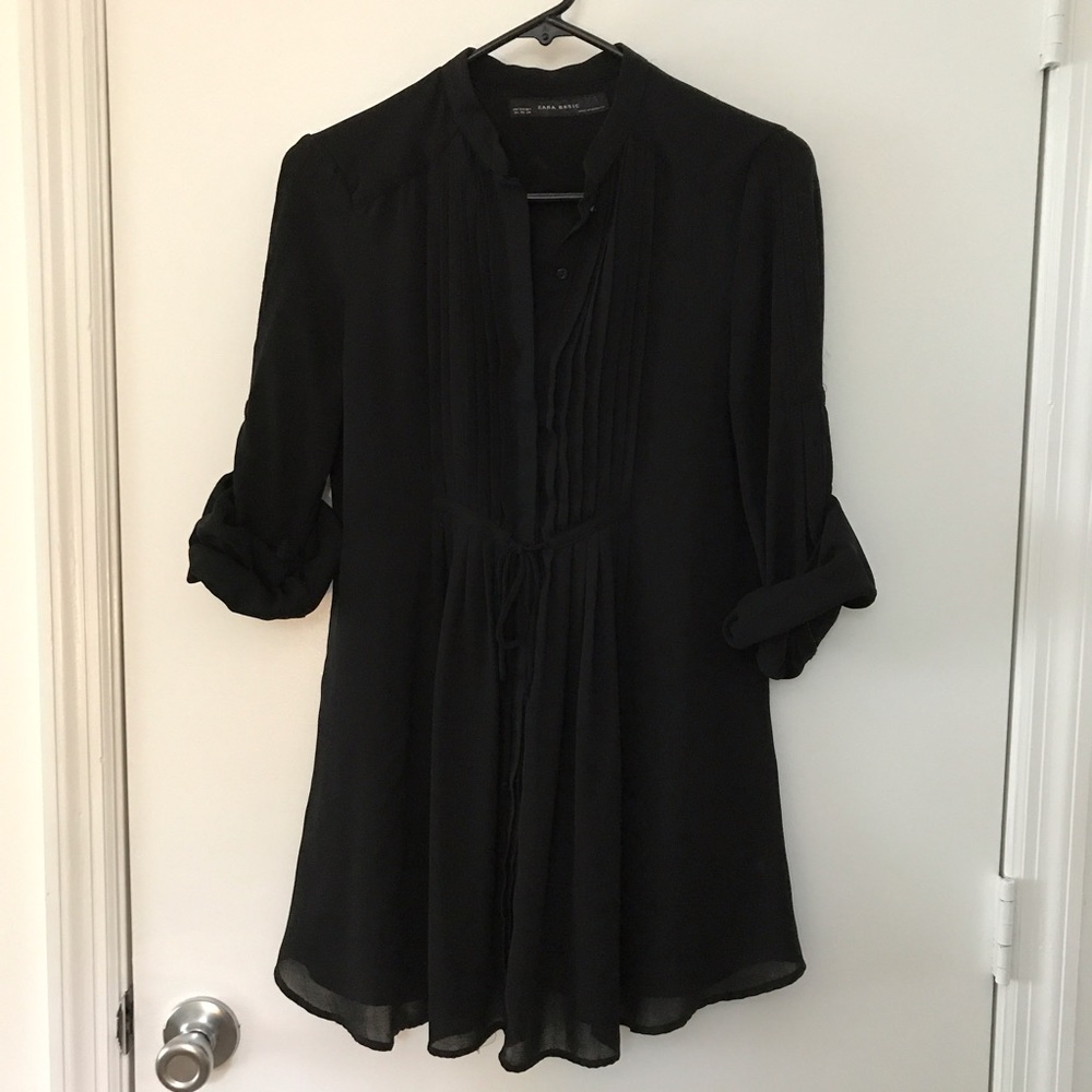 Zara Basics Cinch-Waist Tunic