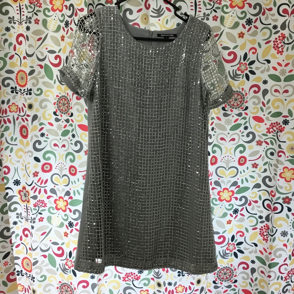 Gianni Bini Gray Sequin Dress