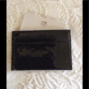 COACH patent leather credit card holder