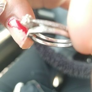 10k White Gold Wedding Set