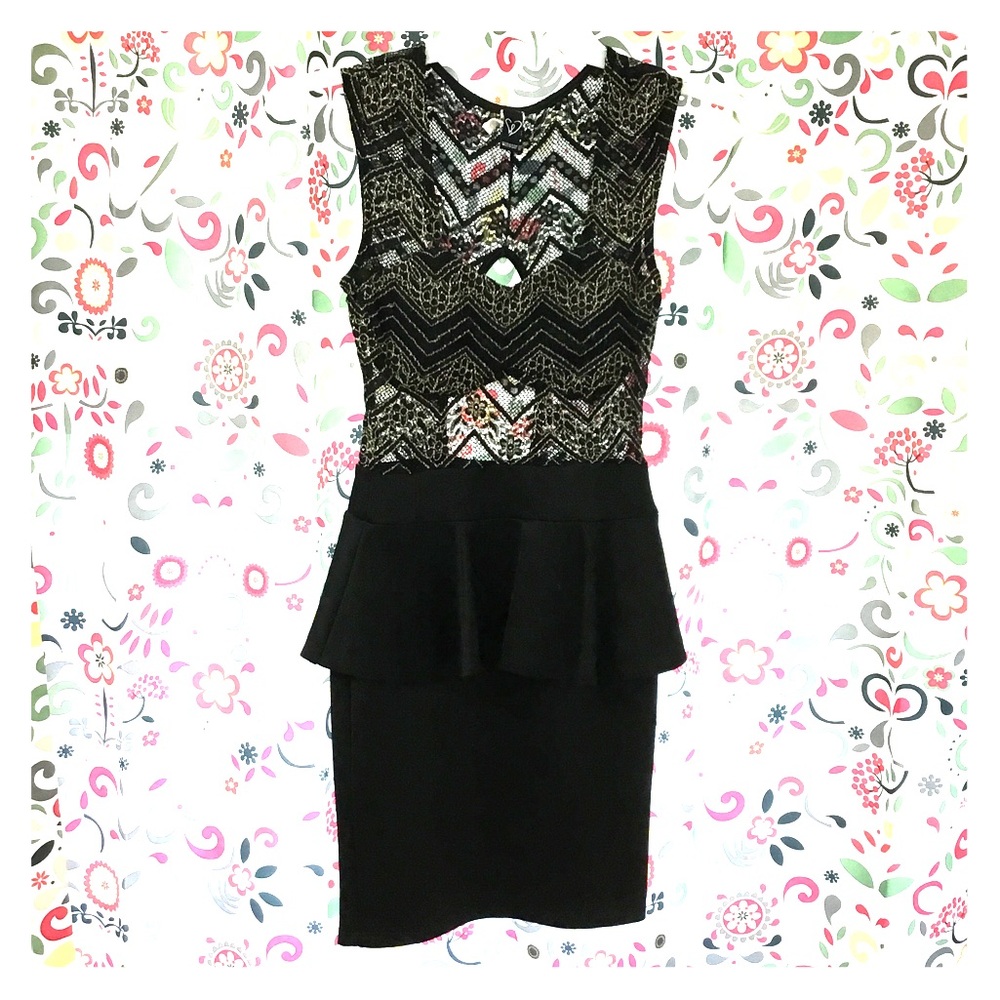 Black and Gold Windsor Dress